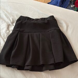 Caution To The Wind Black Mini Skater Skirt